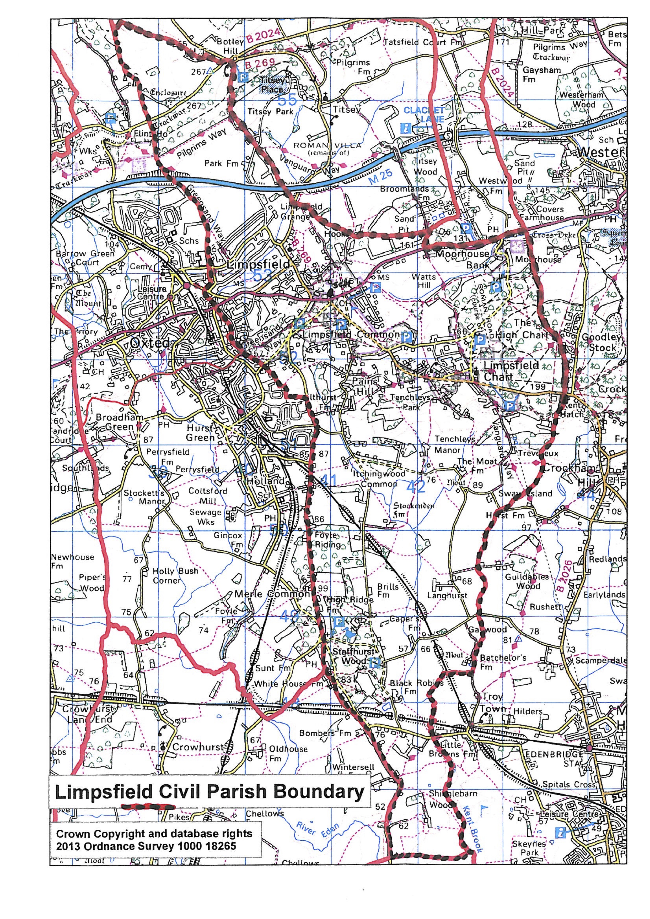 Limpsfield Civil Parish Boundary